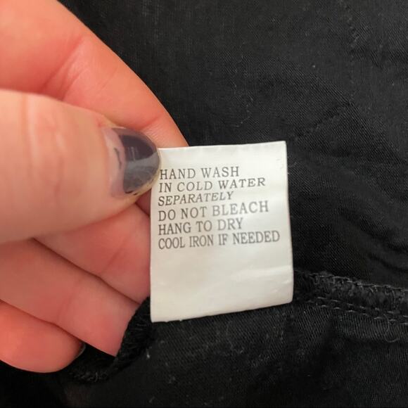 50% OFF Kontrol Blouse Lace Hems Top Scoop Neck Black - Picture 7 of 7